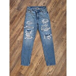 American Eagle Womens Size 00- 000 Strigid Mom Jeans Distressed